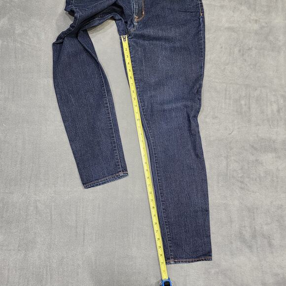 Old Navy Curvy Skinny Jeans Mid Rise Size 12 Long Dark Wash - Picture 6 of 7